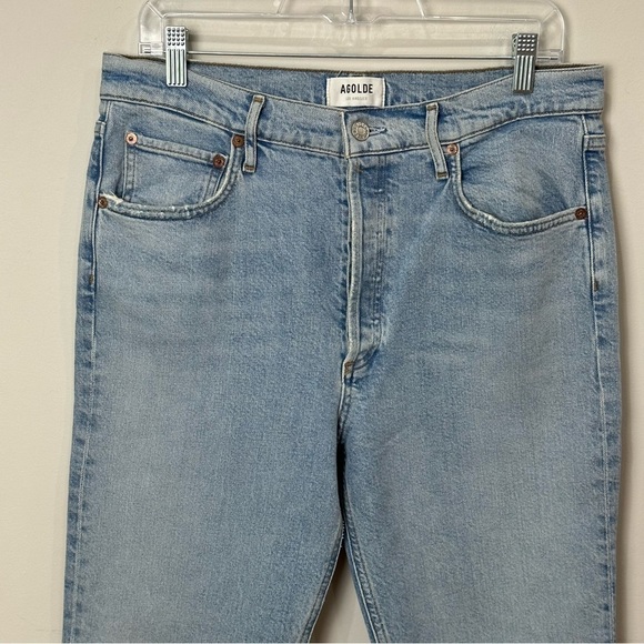 Agolde Riley Crop High Rise Straight Jeans in Bitter - Picture 7 of 15
